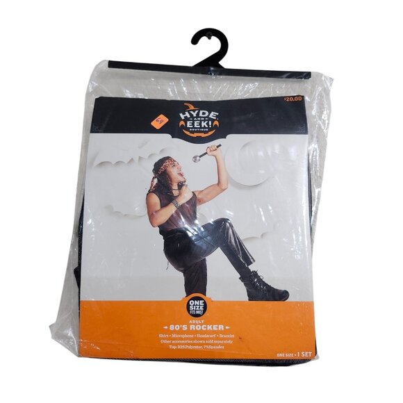 Hyde and Eek Adult 80's Rocker Rock Star Costume - One Size - NWT - 1980's - Picture 2 of 8